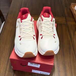 Men’s On Running Cloudtilt white and Red Athletic Shoes